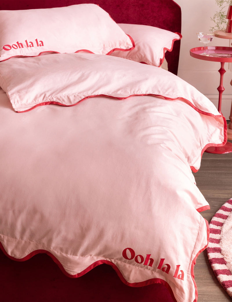 Rockett St George pure cotton duvet set with Ooh La La embroidery, imported from the UK