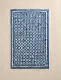 Pure cotton geometric bath mat, imported from the UK