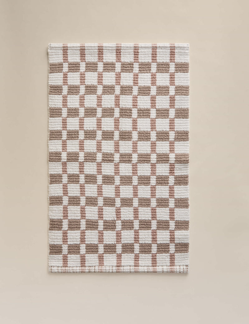 Cotton geometric bath mat 80x50 cm, imported from the UK