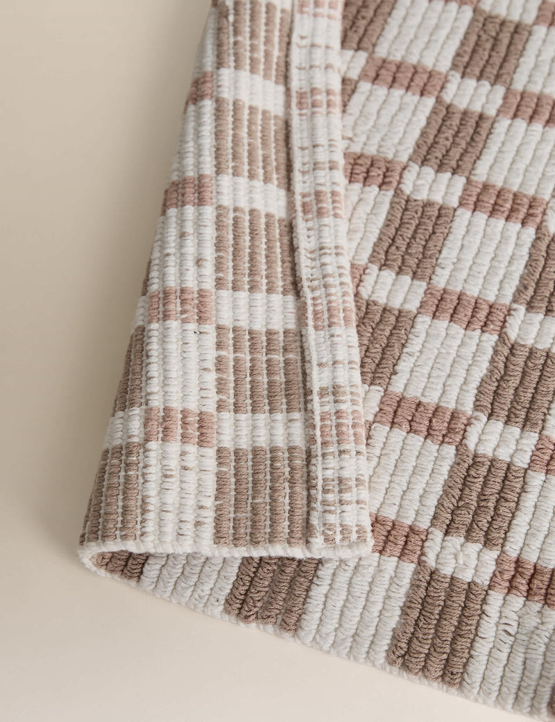 Cotton geometric bath mat 80x50 cm, imported from the UK