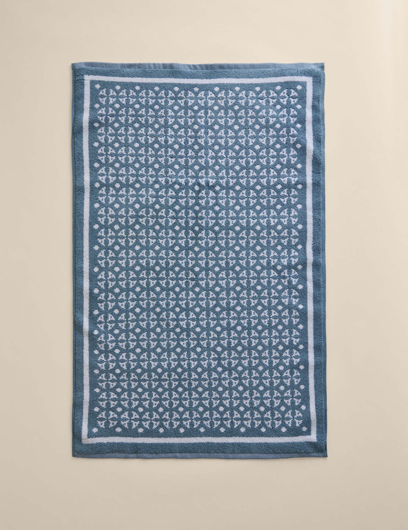 Pure Cotton Geometric Bath Mat