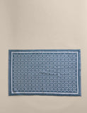 Pure cotton geometric bath mat, imported from the UK