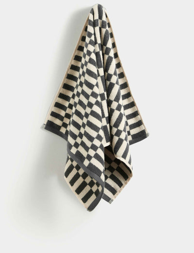 M&S Pure Cotton Geometric Check Towel- Buy online at McGrocer