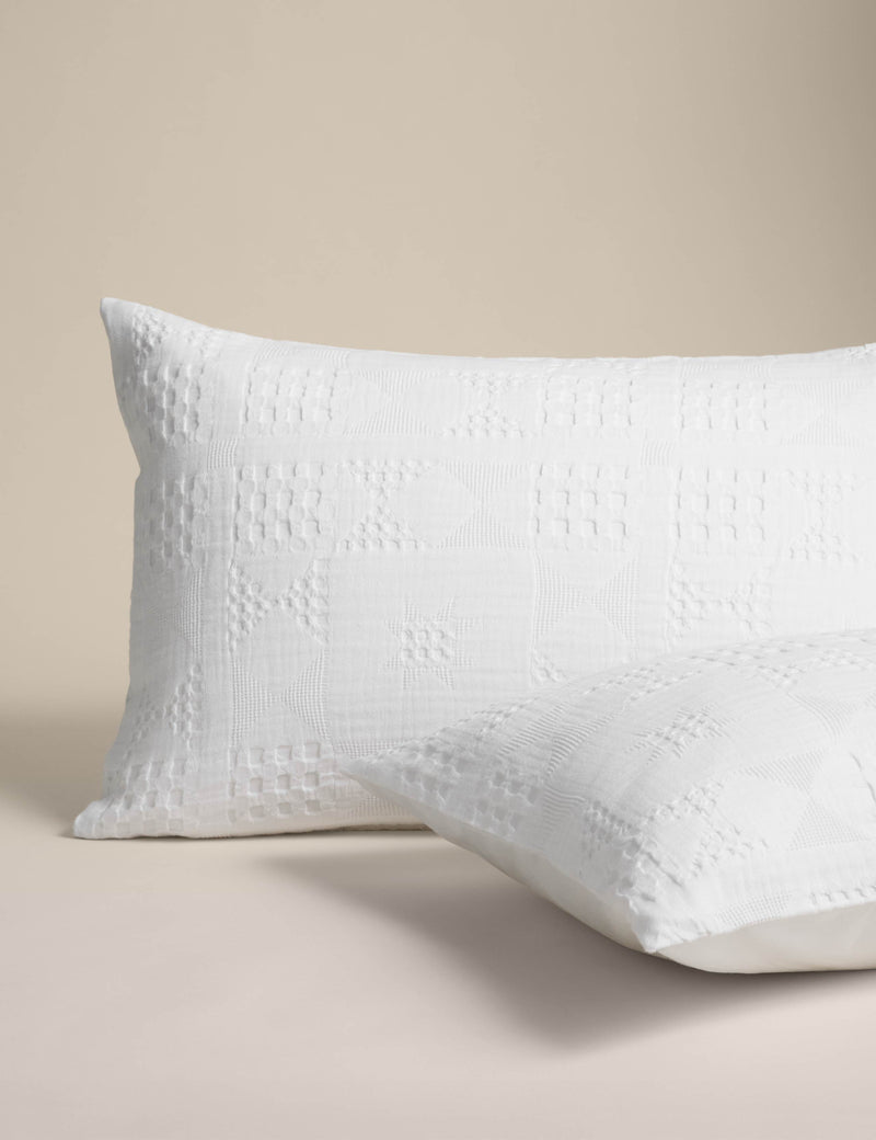 Pure cotton geometric jacquard bedding set - British product