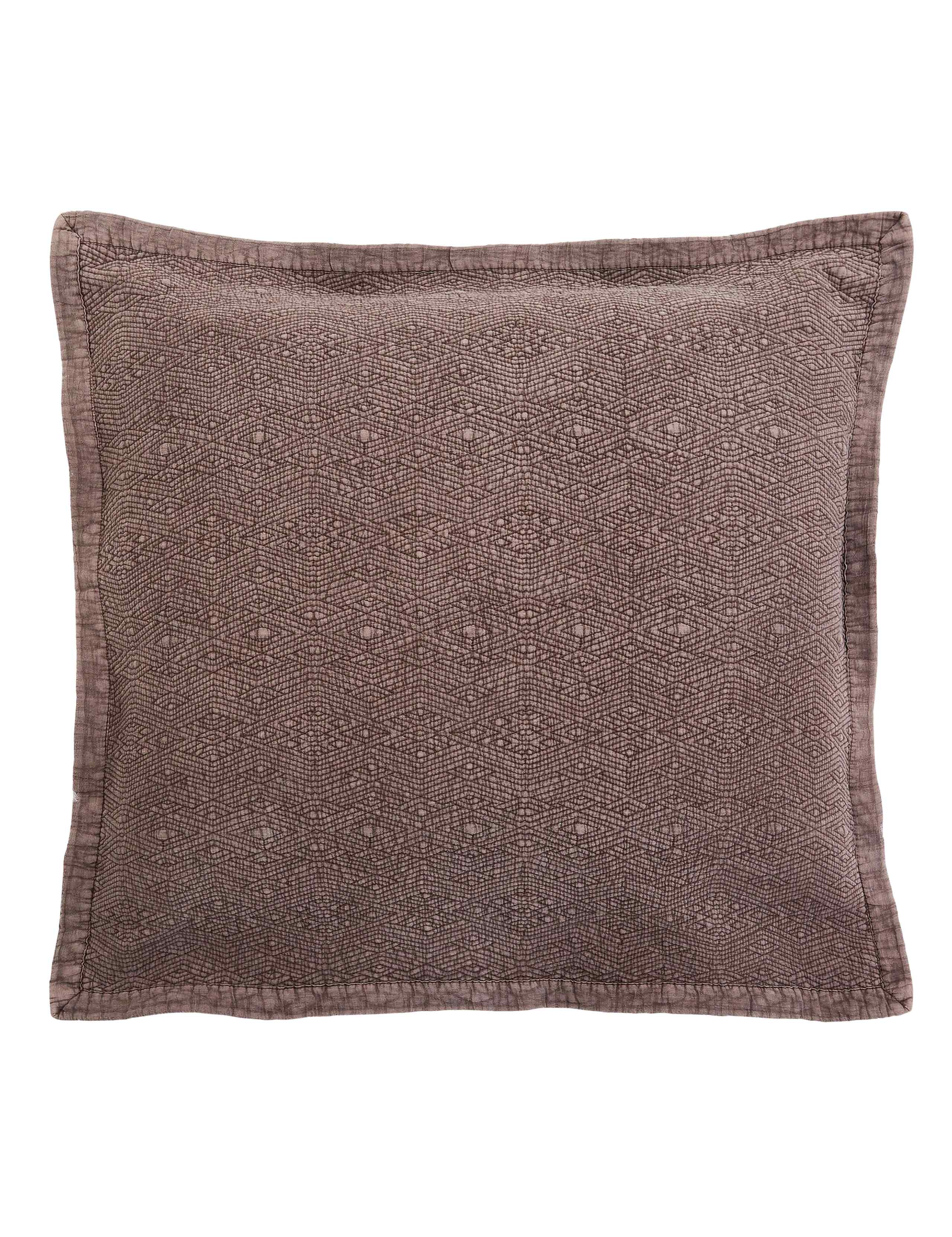 Bedeck of Belfast geometric square pillowcase 1000-thread-count cotton (British brand)