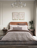 Bedeck of Belfast geometric square pillowcase 1000-thread-count cotton (British brand)