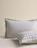 Pure cotton gingham reversible bedding set (British brand)
