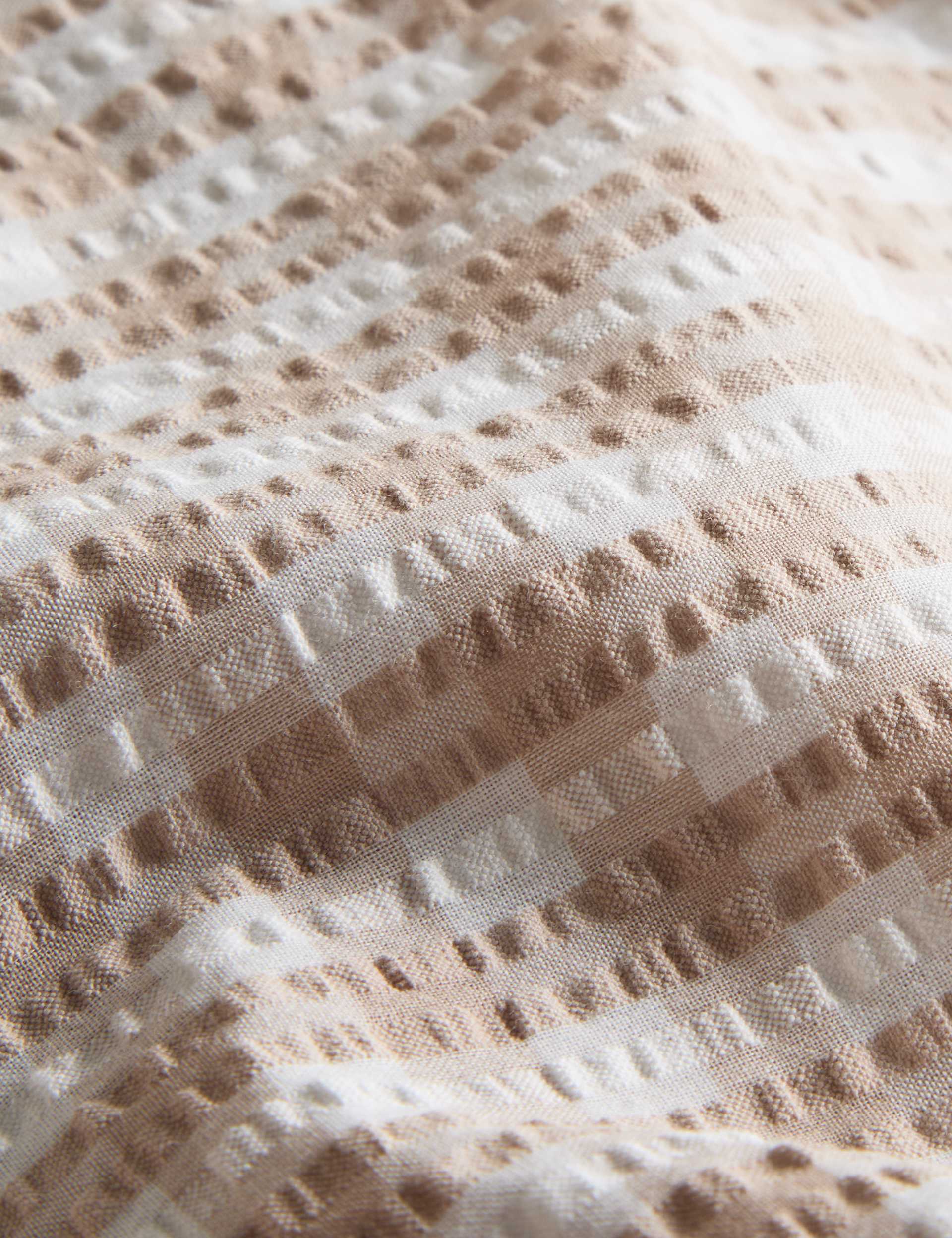 Pure cotton gingham ruffle bedding set single, imported from the UK