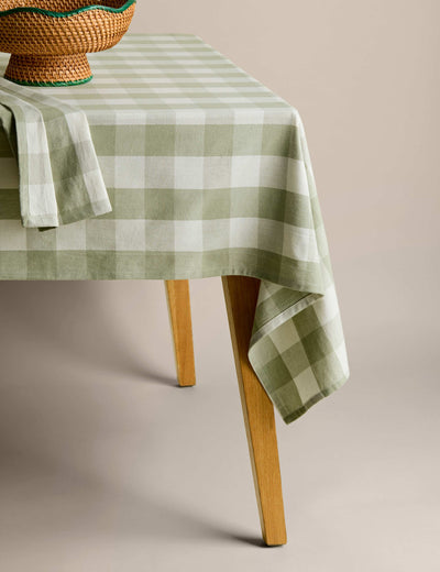 M&S Pure Cotton Gingham Tablecloth- Buy online at McGrocer