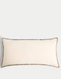 Pure cotton grid embroidered bolster cushion, imported from the UK