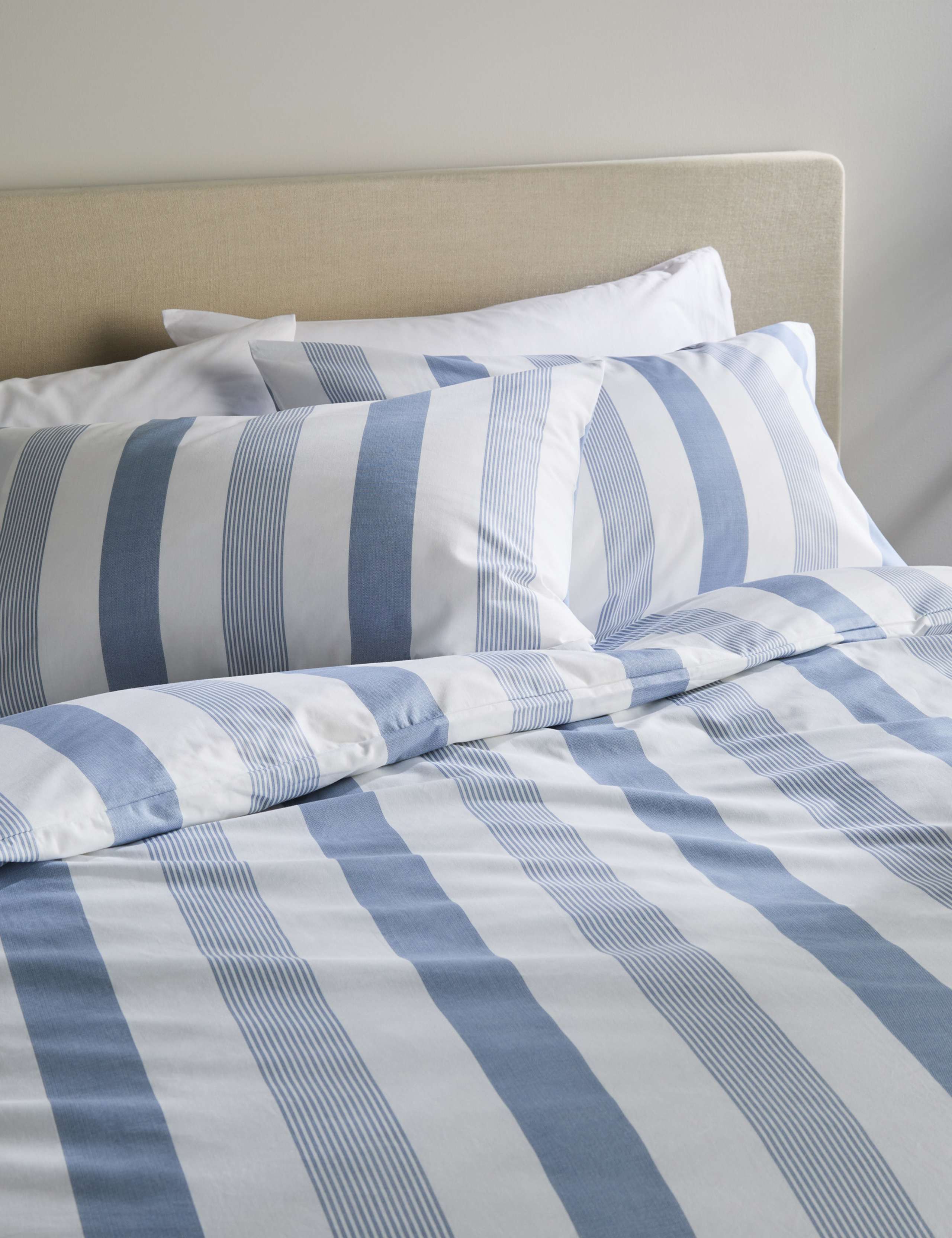 Hadley Striped Cotton Bedding Set Single, imported from the UK