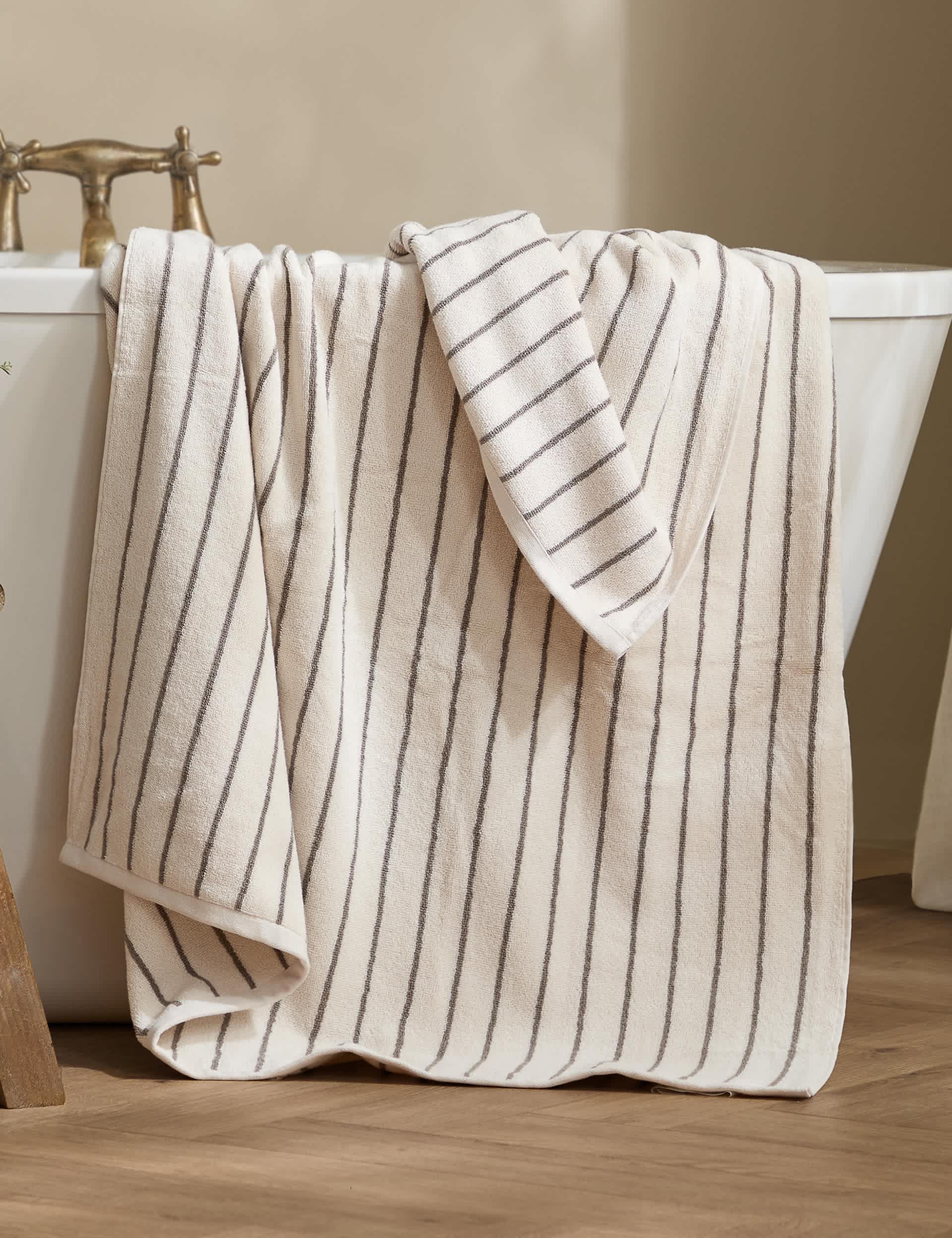Yard striped cotton bath towel 100x50 cm (British brand)