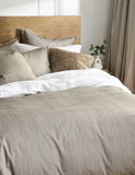 MM Linen pure cotton bedding set natural striped (British brand)