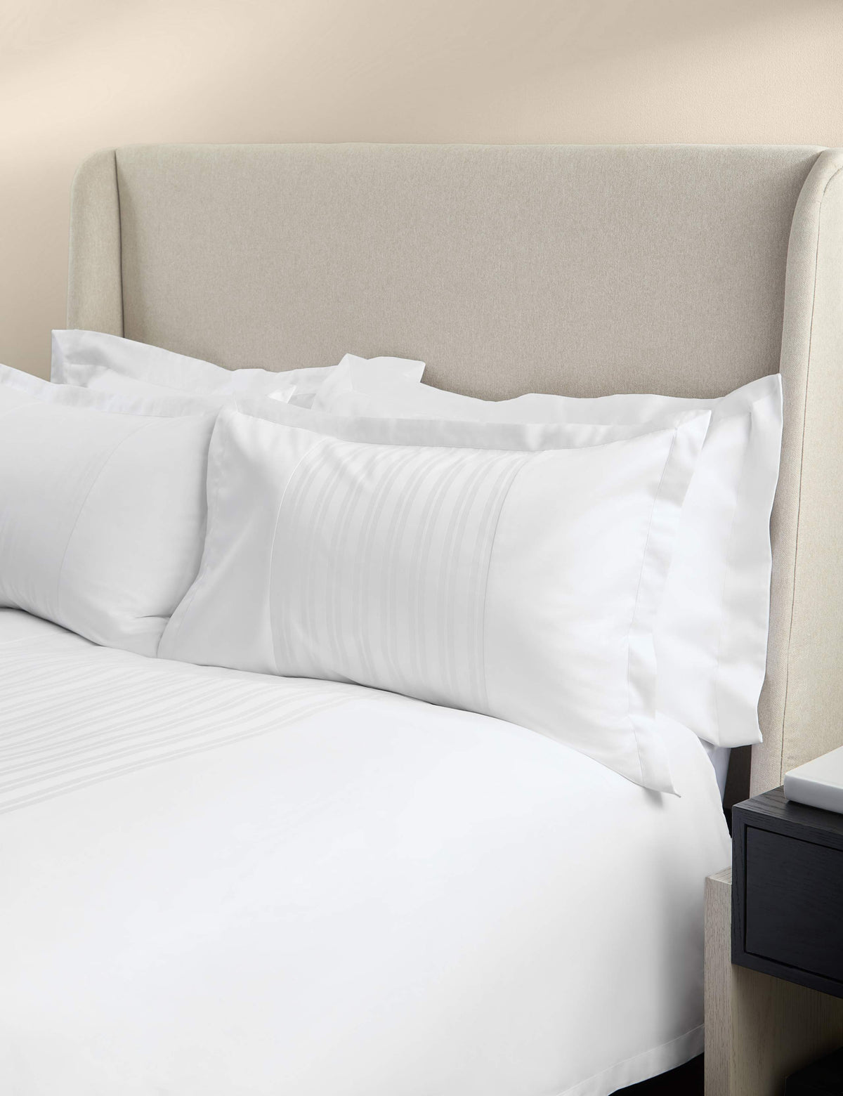 M&S X Kelly Hoppen pure cotton jacquard striped bedding set, imported from the UK