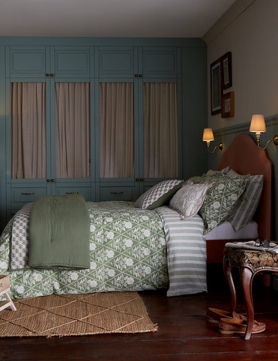 M&S Pure Cotton Juliette Stamp Bedding Set- Buy online at McGrocer