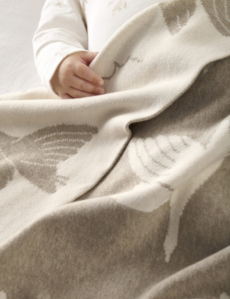 Mamas & Papas pure cotton knitted shawl, imported from the UK