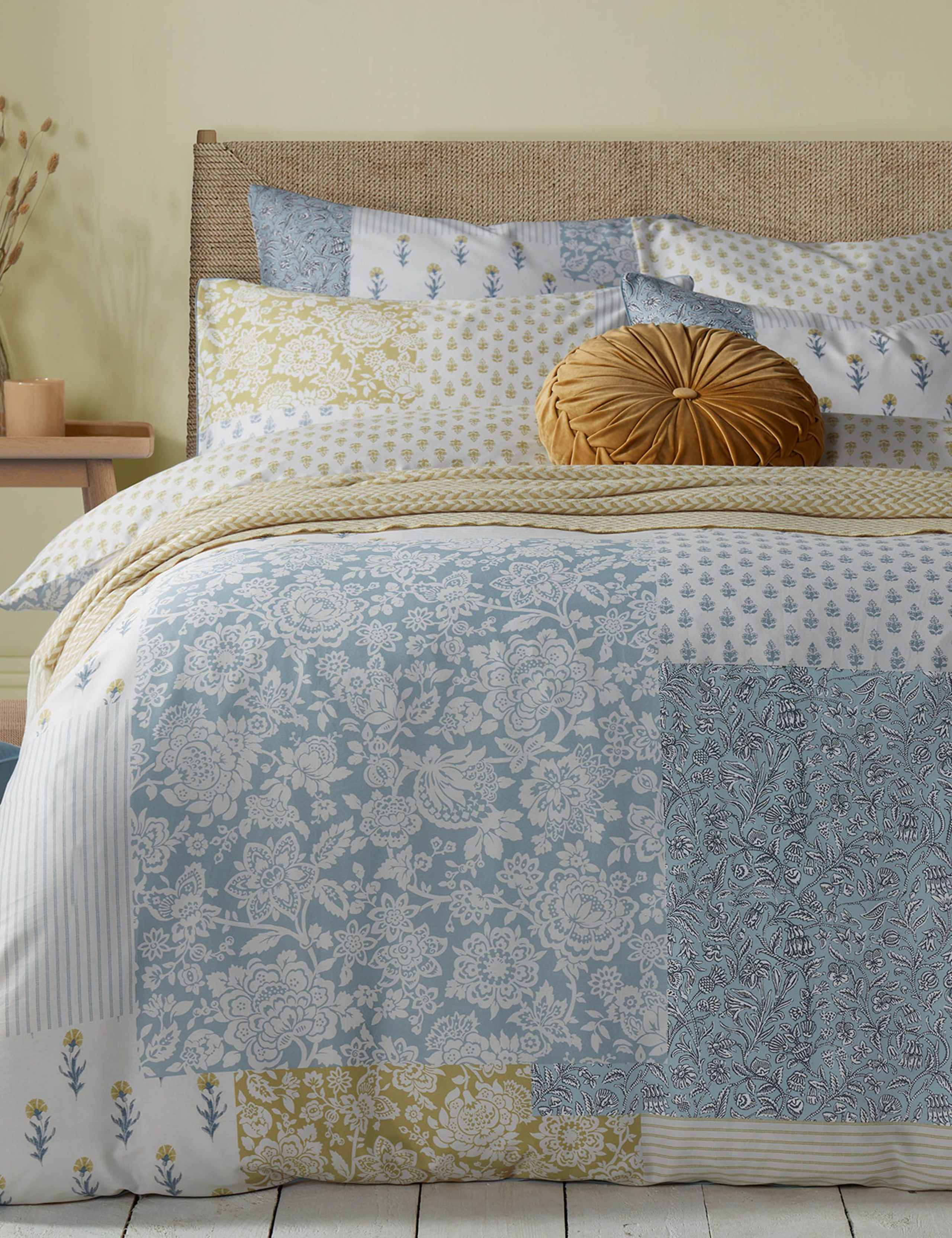 Laura Ashley Pure Cotton Laurissa Patchwork Bettwäsche Set, importiert aus dem Vereinigten Königreich