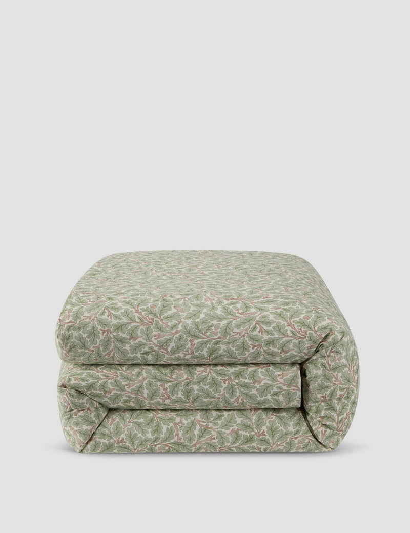 Piglet in Bed pure cotton leaf print duvet cover, UK version
