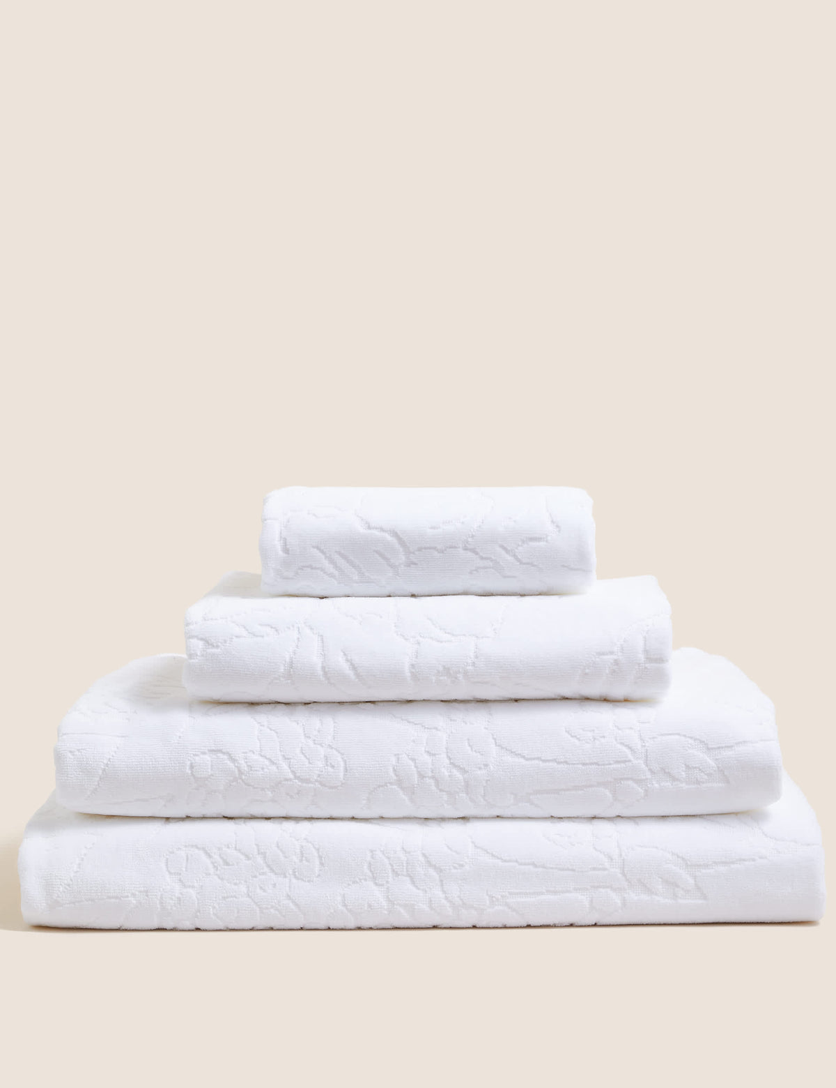 Pure cotton linear floral bath towel, imported from the UK