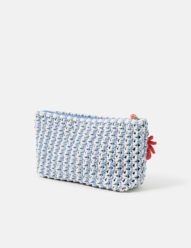Accessorize pure cotton macrame clutch bag, UK version