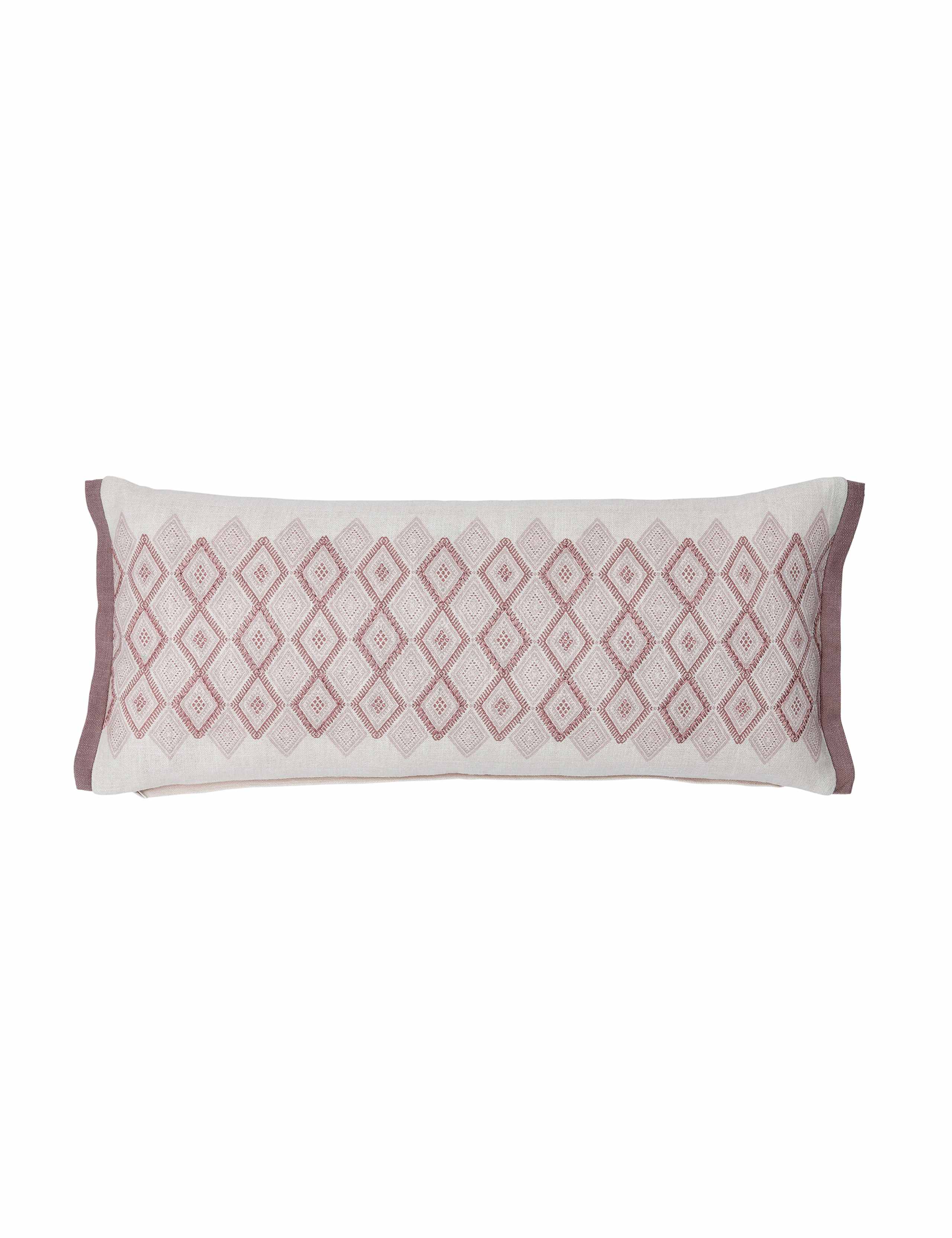 Bedeck of Belfast Marielle embroidered pure cotton cushion (British brand)