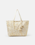 Accessorize pure cotton metallic printed tote bag, UK version