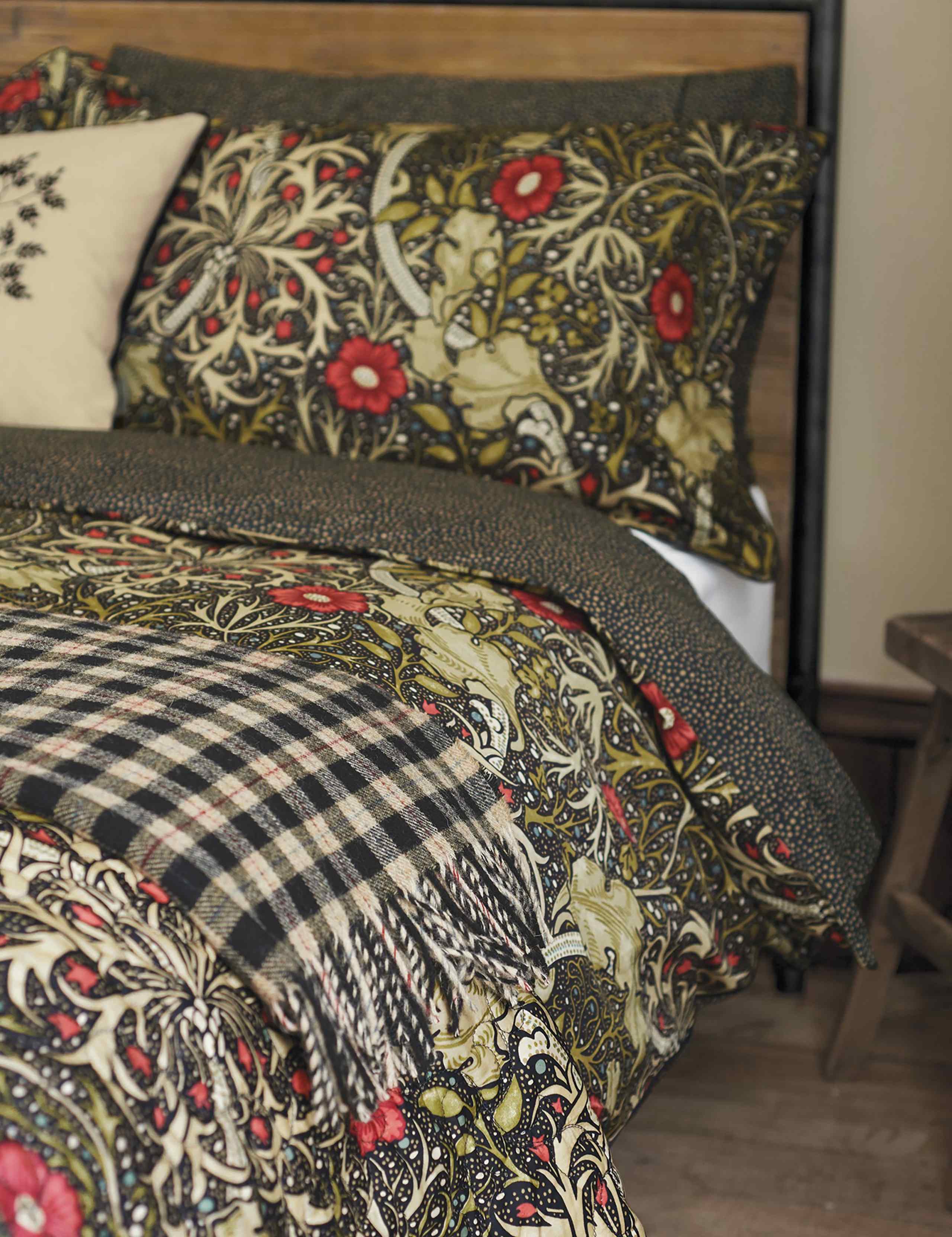 Morris & Co cotton bedding set seaweed motif (British brand)