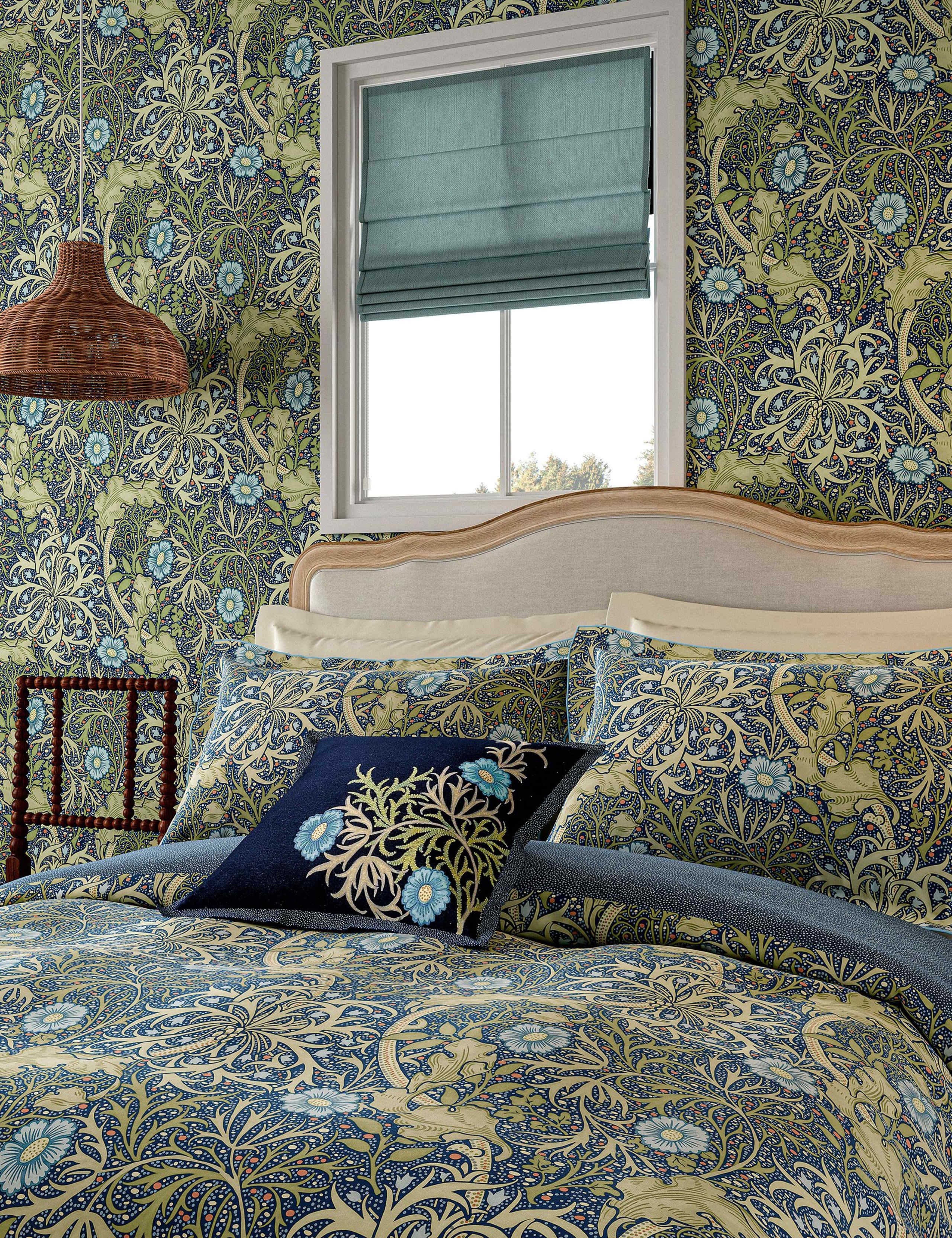 Morris & Co pure cotton bedding set seaweed design (British brand)