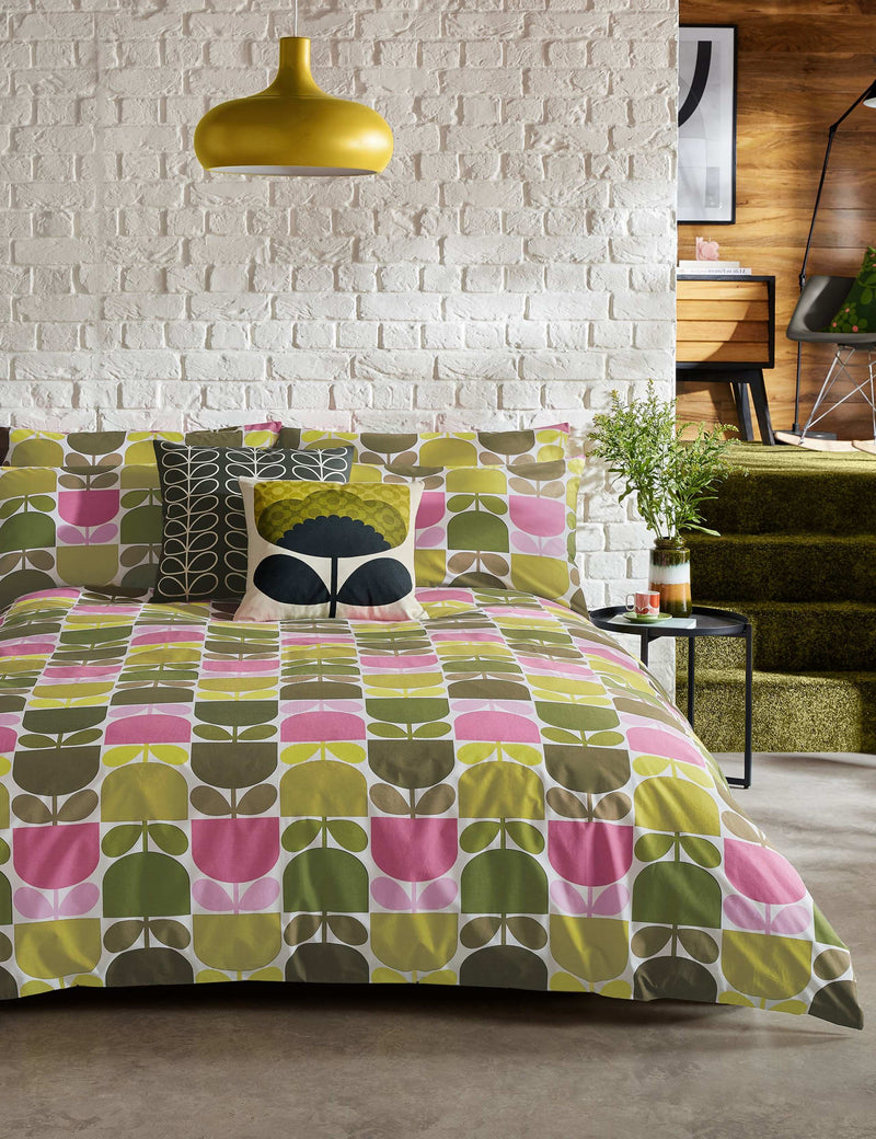 Orla Kiely multi block stem bedding set, imported from the UK