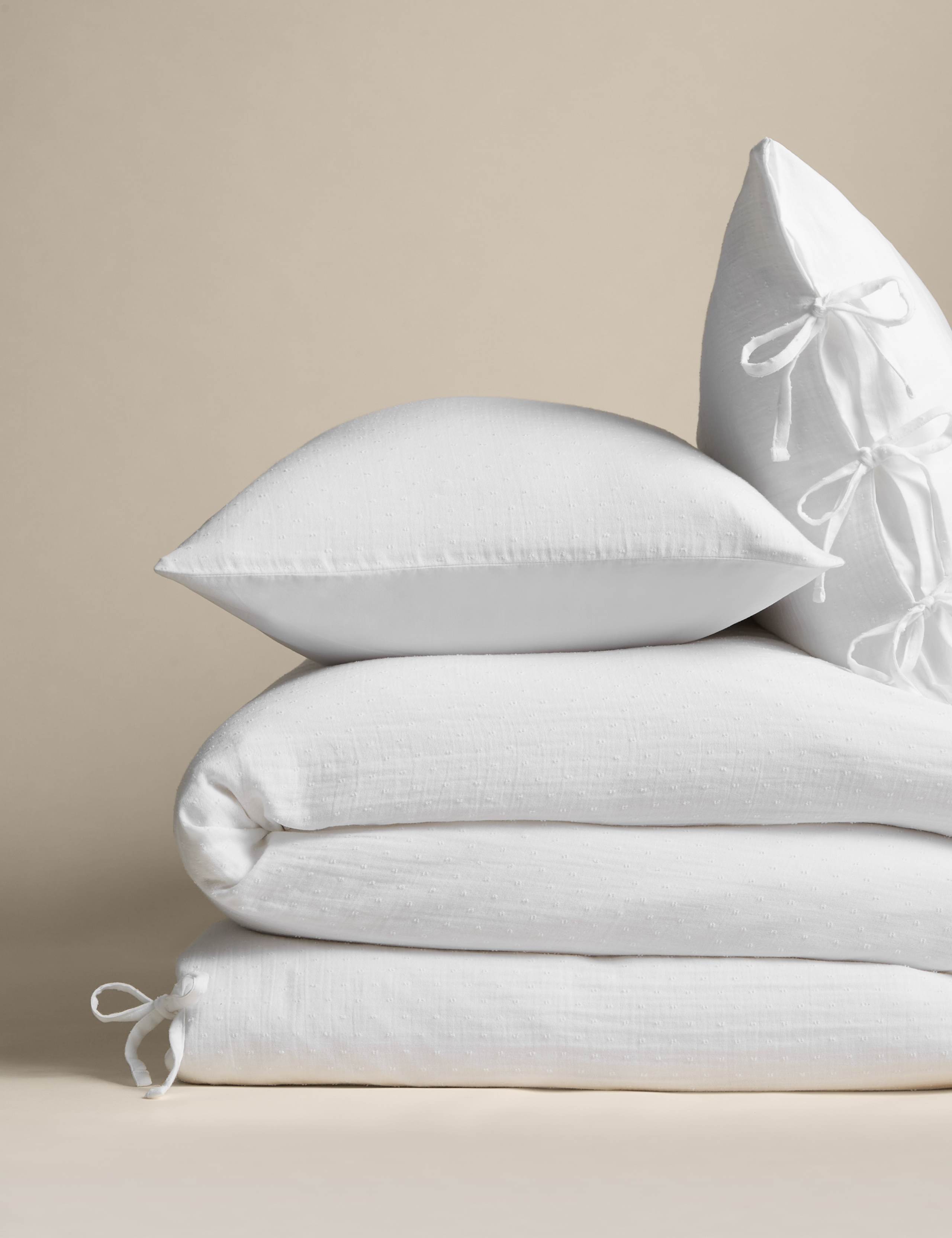Pure cotton muslin dobby bedding set - British product