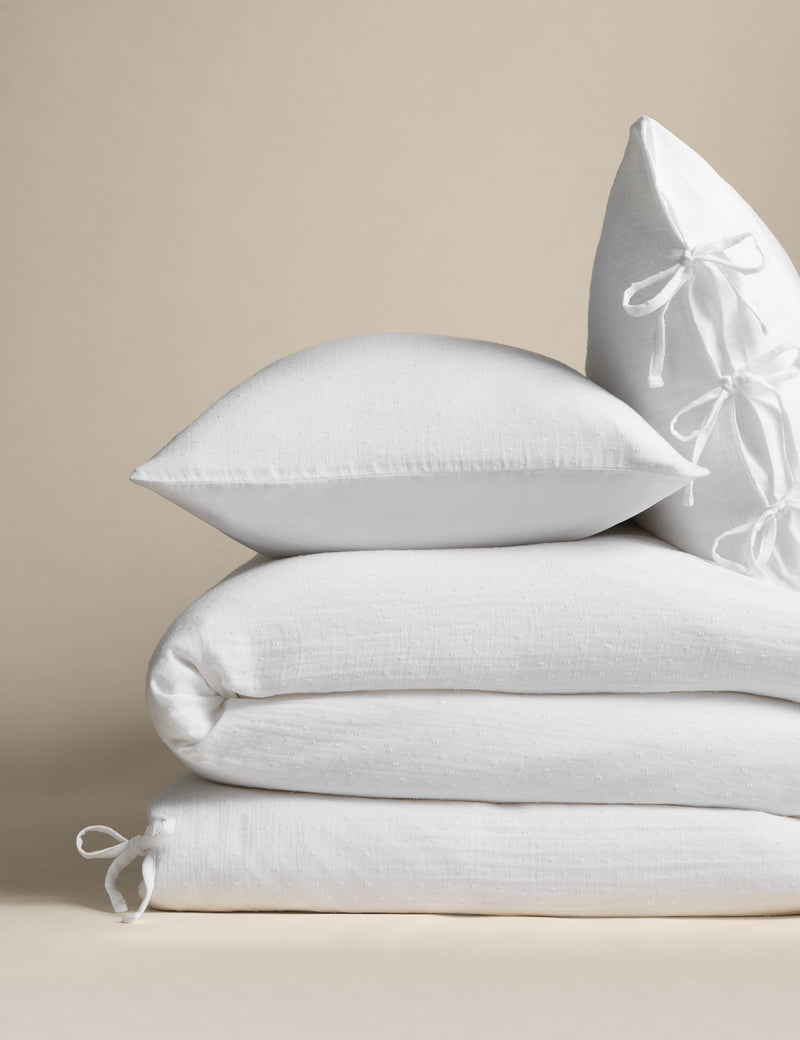 Pure cotton muslin dobby bedding set - British product