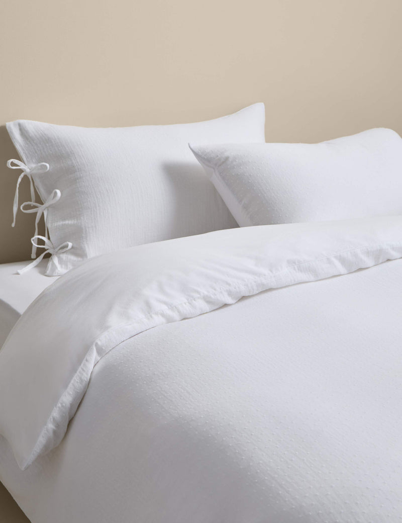 Pure cotton muslin dobby bedding set - British product