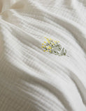 Muslin floral sprig bedding set, pure cotton - British product