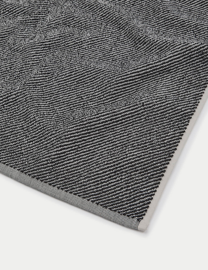 Pure cotton narrow striped bath towel, imported from the UK