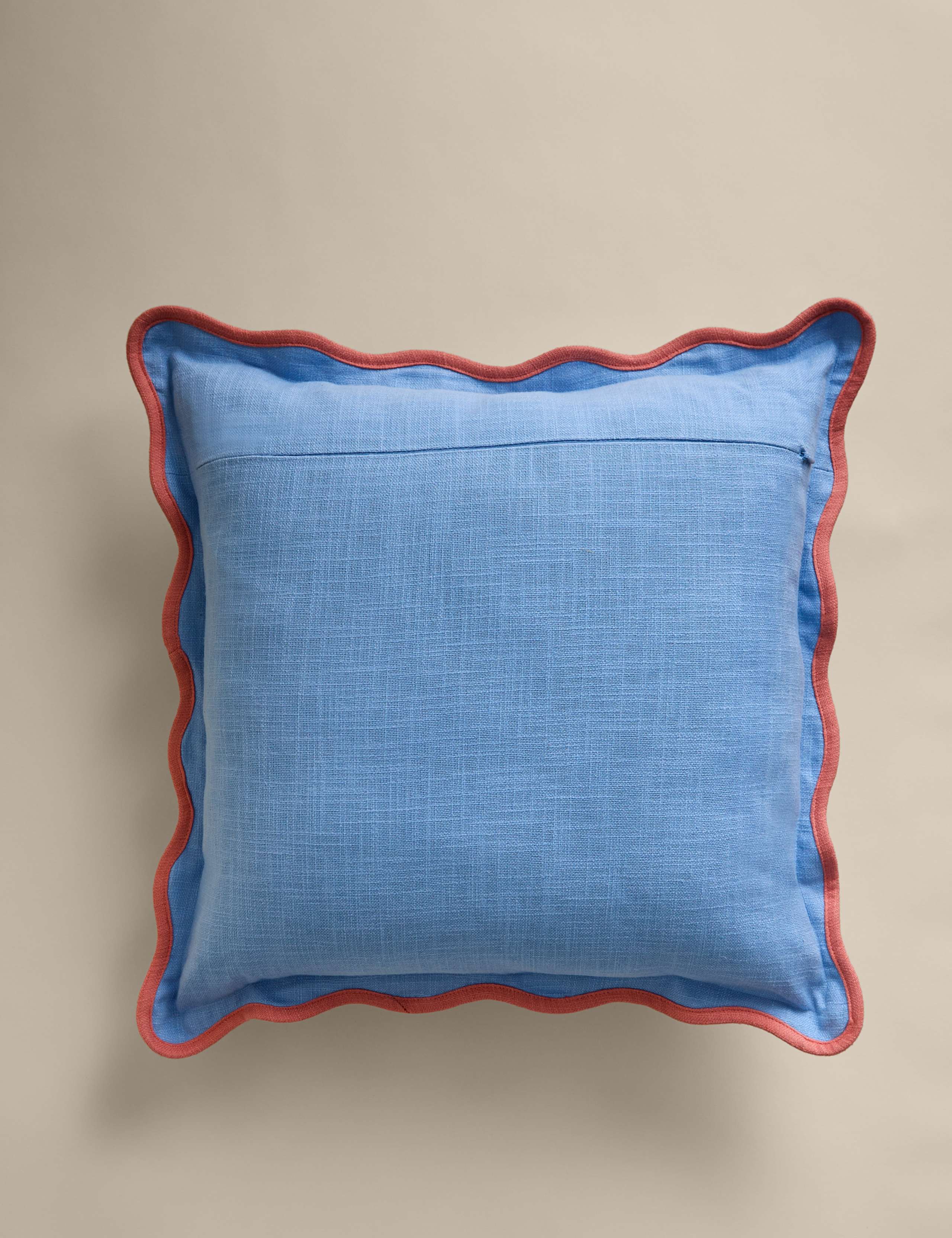 Cotton cushion with palm embroidery 50cm, imported from the UK