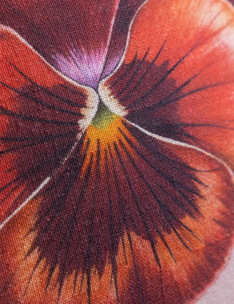Rockett St George pansy muse piped cushion 45cm (British brand)