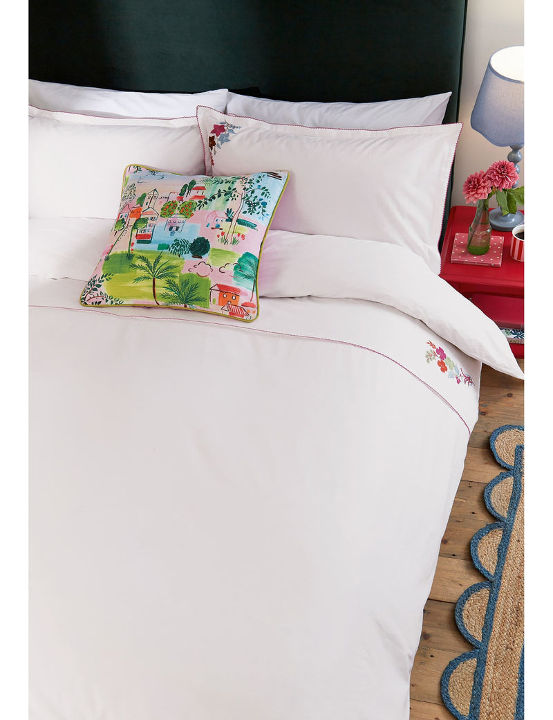 Land & Shore pure cotton patterned cushion - British product