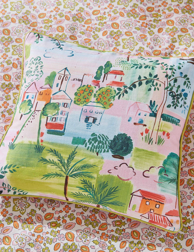 Land & Shore pure cotton patterned cushion - British product