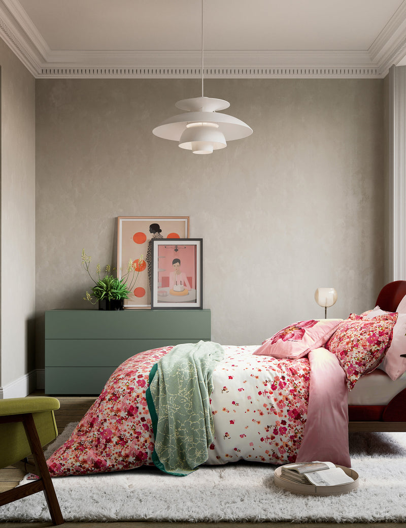 Ensemble de literie Ted Baker en pur coton motif fleurs pressées, importé du Royaume-Uni