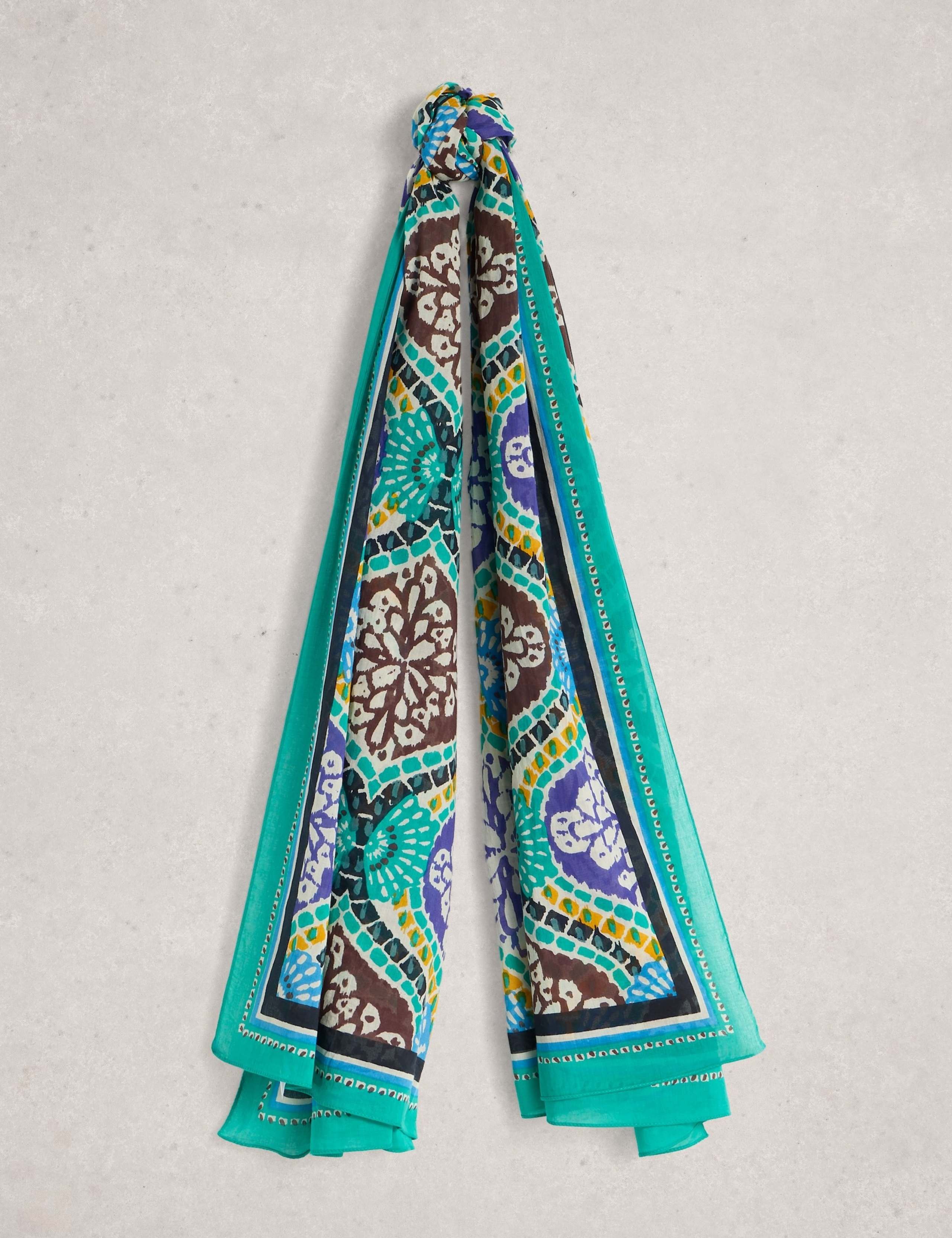 White Stuff pure cotton printed beach scarf imported from the UK