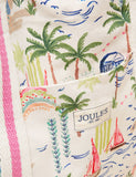 Joules pure cotton printed tote bag with palm design - British product