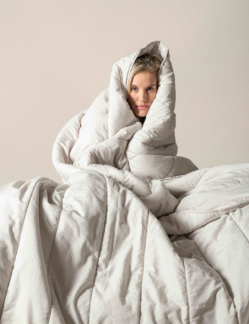 Bedfolk pure cotton quilted throw, imported from the UK