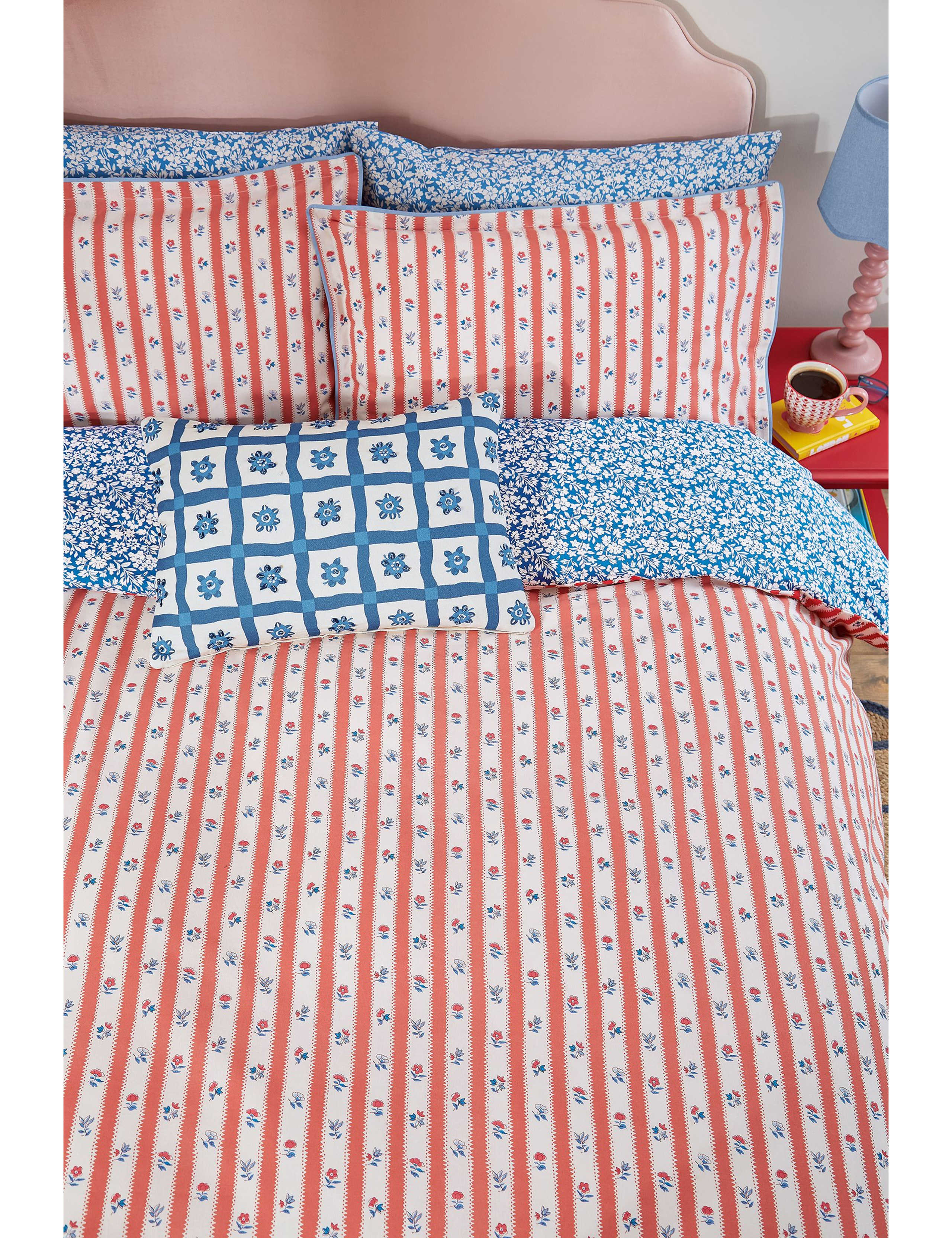 Land & Shore pure cotton Quintin Stripe bedding set (British brand)
