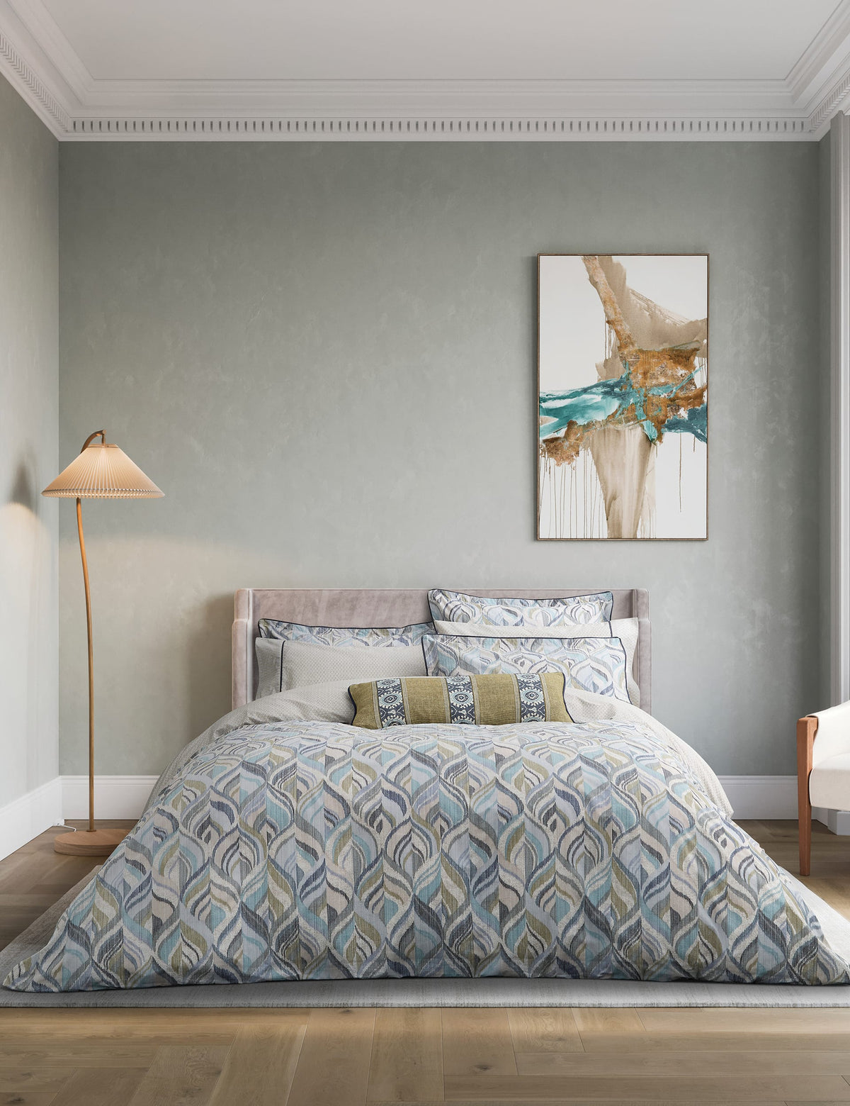 Bedeck of Belfast Pure Cotton Rayanne Bedding Set, imported from the UK