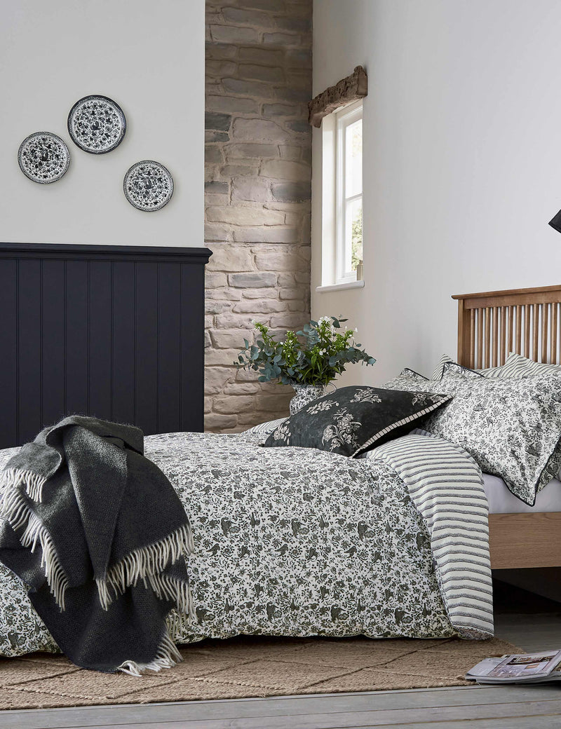 Bedeck of Belfast pure cotton Regal Peacock cushion 50cm, UK version