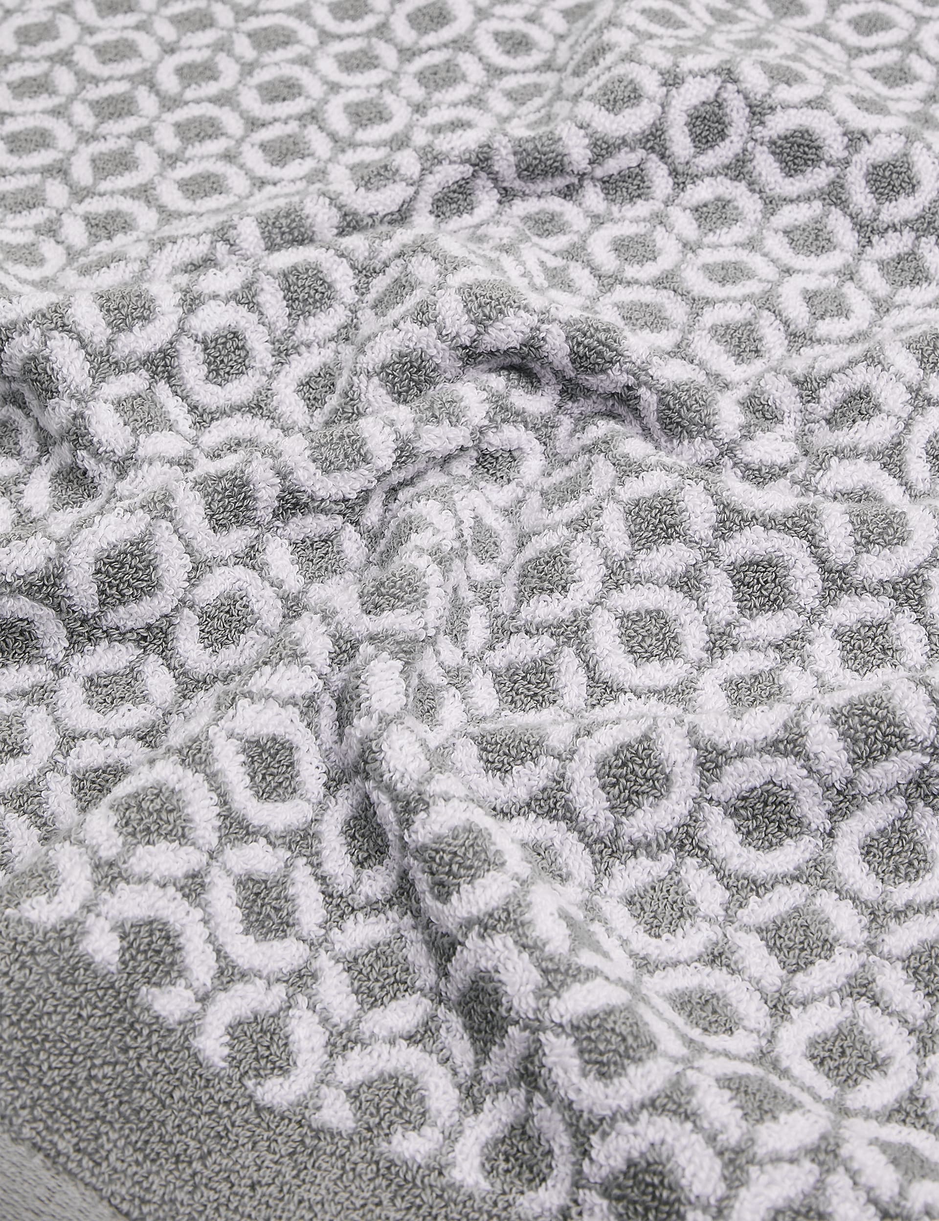 Pure cotton repeat links bath towel, imported from the UK