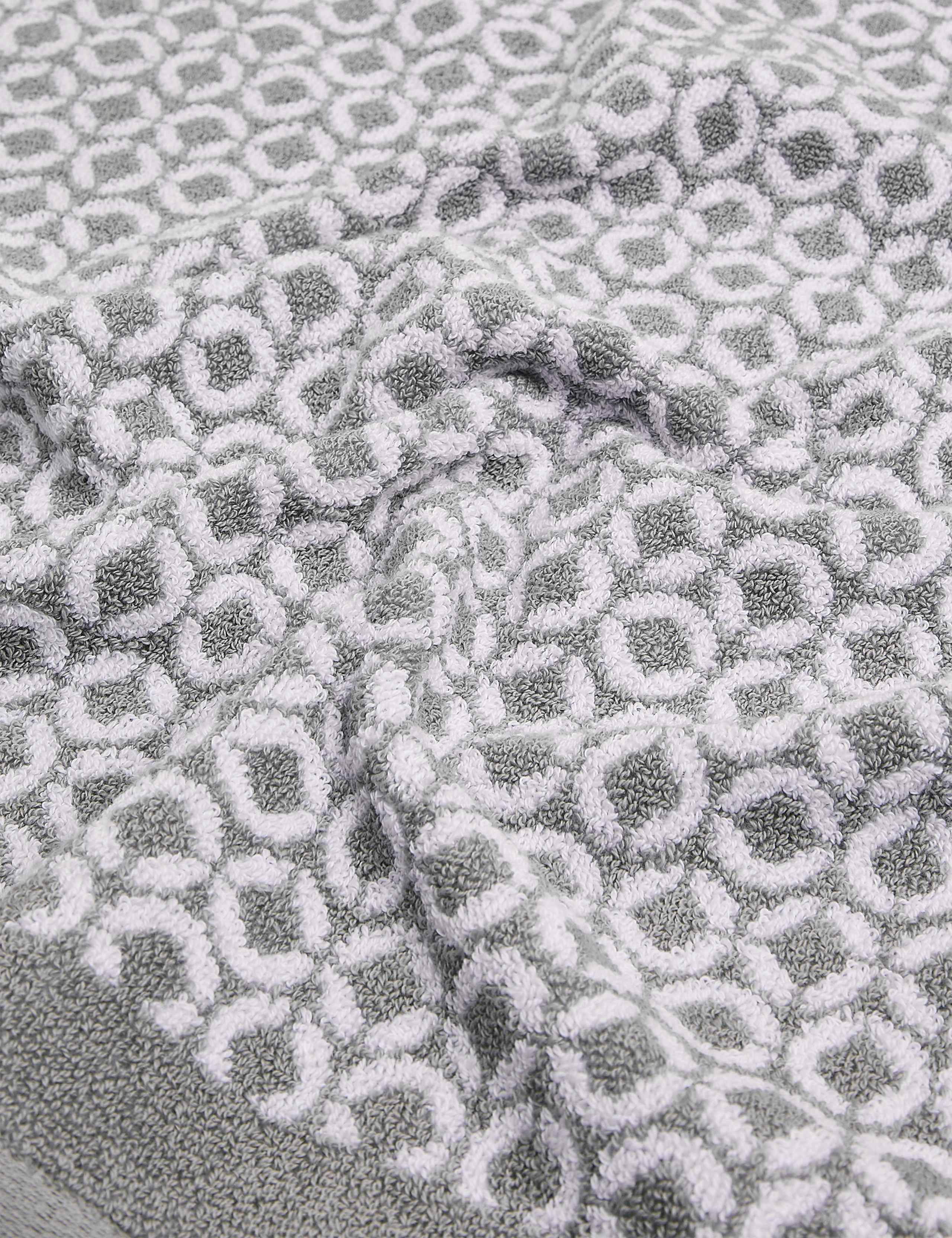 Pure cotton repeat links bath towel, imported from the UK