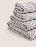 Pure cotton repeat links bath towel, imported from the UK
