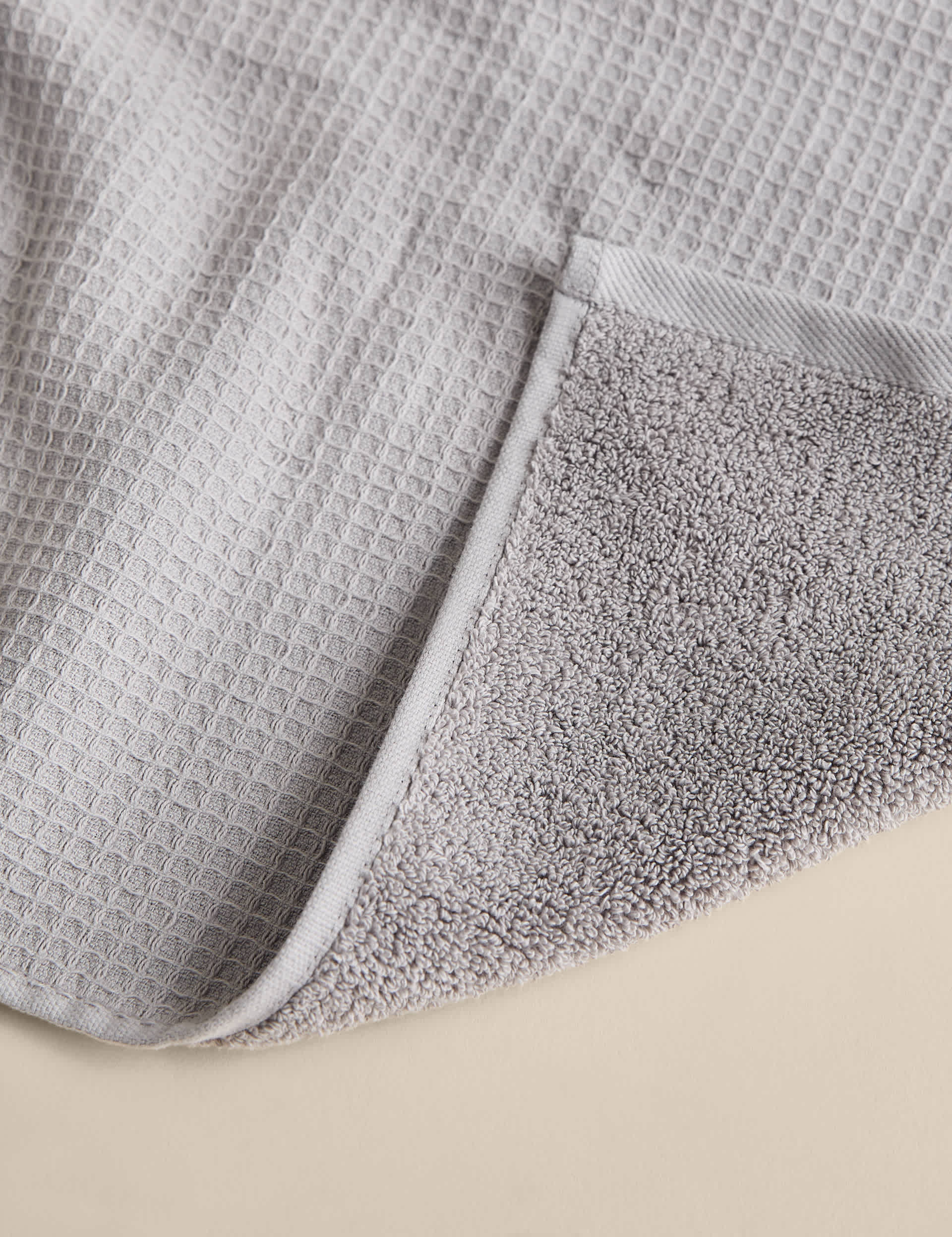 Pure cotton waffle and terry towel, UK version
