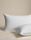 Pure cotton ribbed bedding set with duvet and pillowcases, UK version